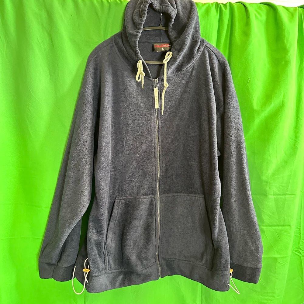 CLAUDIO NUCCI VTG navy fleece zip-up hoodie